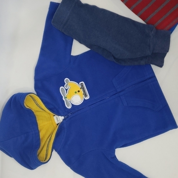 𝅺5/$30 BUNDLE Fleece Hoodie Jacket + Long Sleeve T Shirts Thermal + Pants - Picture 3 of 3